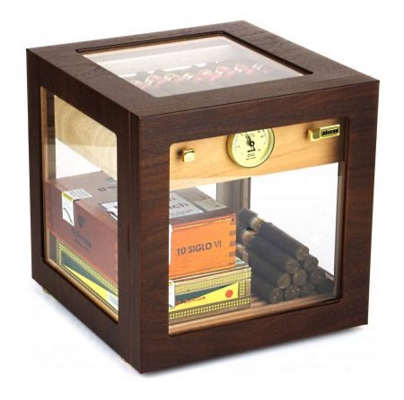 Adorini Humidor Cube Walnut Deluxe na 100 cygar