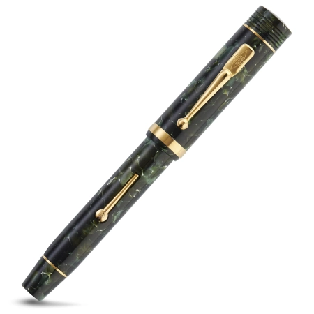 Conway Stewart Churchill Green Gold Lever-Fill Pióro Wieczne 18k