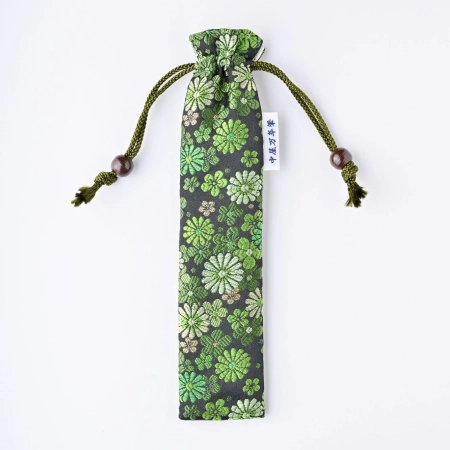 Nakaya Kyoto Nishijn Kimono - Etui na Pióro Wieczne Zielone