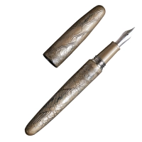 Chijimi silver wancher fountain pen uncapped.webp