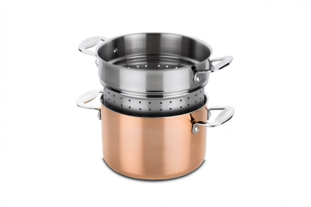 Mepra Toscana Garnek Wysoki 24cm z Wkładem do Makaronu