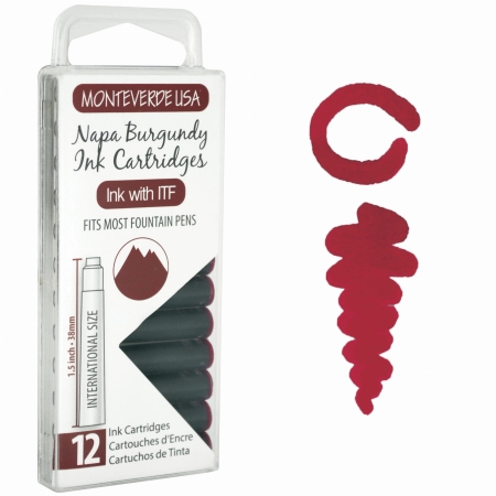 Monteverde Atrament Napa Burgundy Naboje 12szt