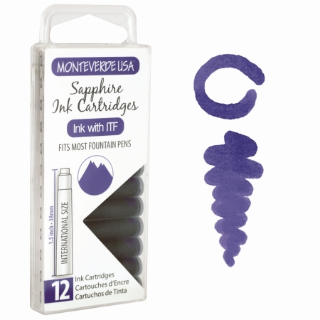 Monteverde Atrament Sapphire Naboje 12szt