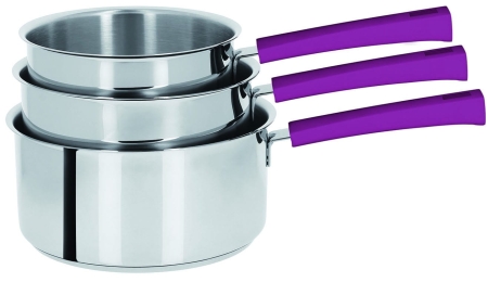 Cristel Mutine Fixe Zestaw 4 Rondle Śliwkowy