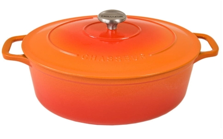 Chasseur Classic Sublime Garnek Żeliwny Owalny 35cm Czerwona Pomarańcza