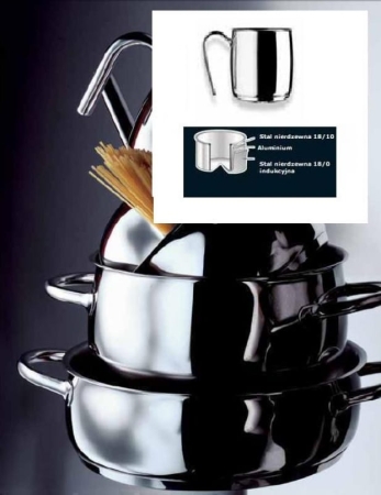 Mepra 1950 Garnuszek do mleka 12 cm 1,4l.